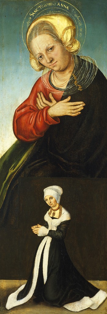 Saint Anne with the Duchess Barbara of Saxony as Donor a Lucas Cranach il Vecchio