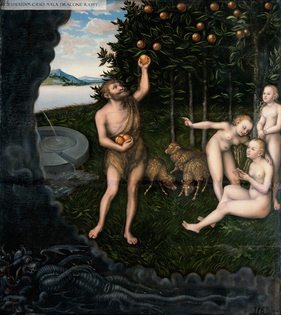 Hercules stealing the apples from the Hesperides (From The Labours of Hercules) a Lucas Cranach il Vecchio