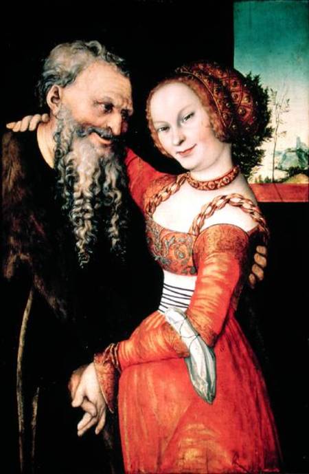 The Ill-Matched Couple a Lucas Cranach il Vecchio