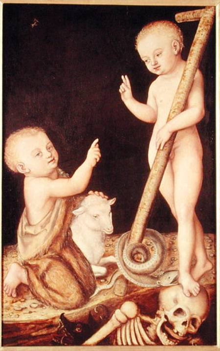 The Infant Christ Triumphing over Death and the Infant St. John the Baptist a Lucas Cranach il Vecchio