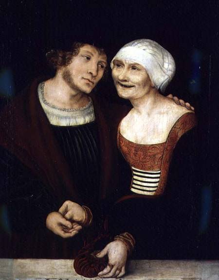 The Infatuated Old Woman a Lucas Cranach il Vecchio