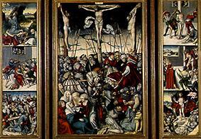 Kreuzigungsaltärchen with scenes of the passion Jesu a Lucas Cranach il Vecchio