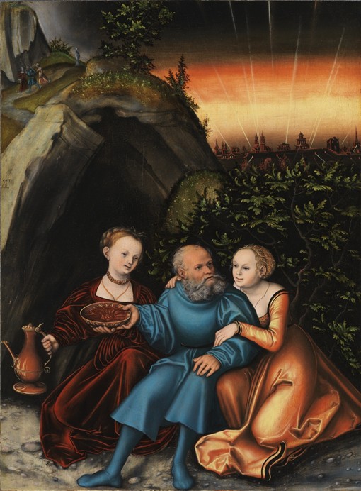 Lot and his Daughters a Lucas Cranach il Vecchio