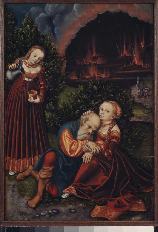 Loth and his daughters a Lucas Cranach il Vecchio