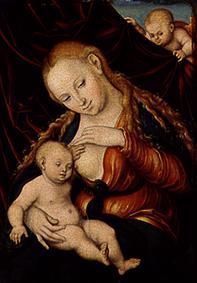 The chest handing to Madonna, the Christ Child. a Lucas Cranach il Vecchio