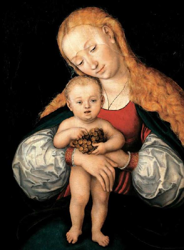 Madonna mit Kind und Trauben a Lucas Cranach il Vecchio