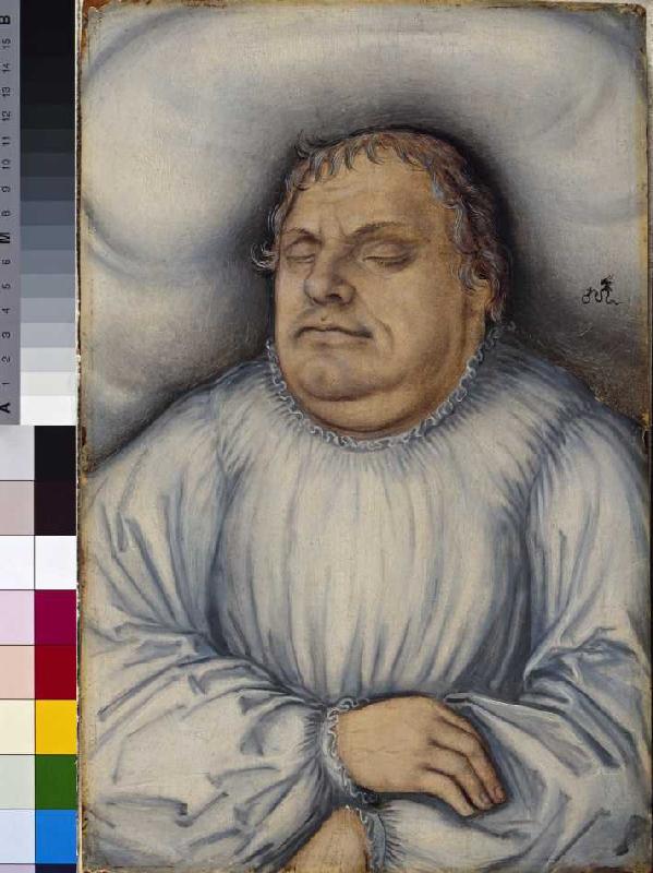 Martin Luther auf dem Totenbett a Lucas Cranach il Vecchio