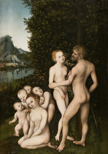Mythologische Szene (Das Silberne Zeitalter?) a Lucas Cranach il Vecchio