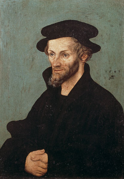Portrait of Philipp Melanchthon (1497-1560) a Lucas Cranach il Vecchio