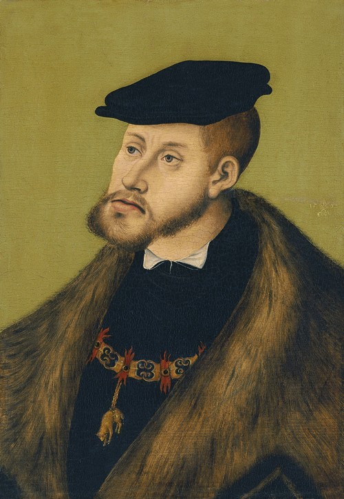 Portrait of the Emperor Charles V (1500-1558) a Lucas Cranach il Vecchio