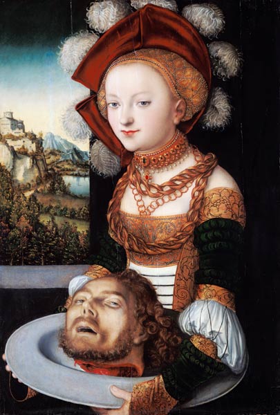 Salome with the head of Johannes. a Lucas Cranach il Vecchio
