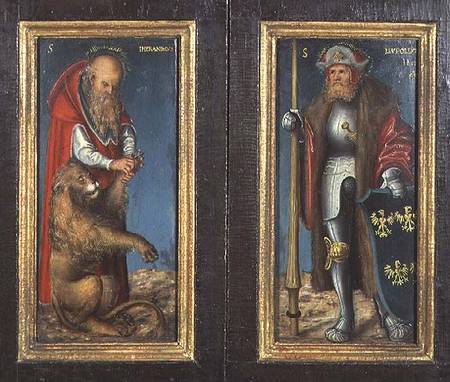 SS. Jerome and Leopold a Lucas Cranach il Vecchio