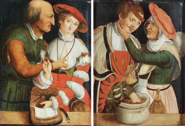 The Unequal Couples a Lucas Cranach il Vecchio