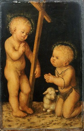The Christ Child Blessing The Infant Saint John The Baptist a Lucas Cranach il Vecchio