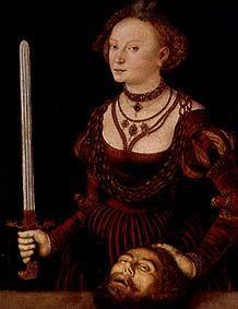 Judith with the head of the Holofernes.