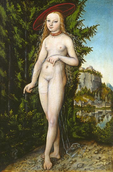 Venus in a landscape a Lucas Cranach il Vecchio