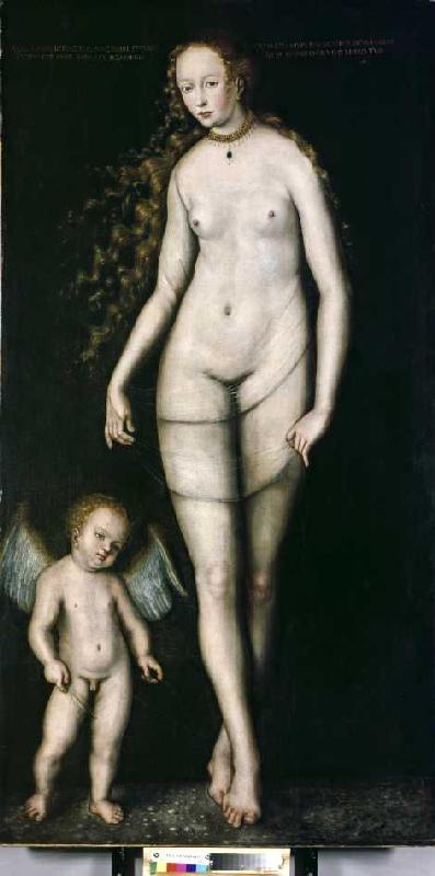 Venus mit Amor a Lucas Cranach il Vecchio