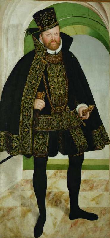 Kurfürst August von Sachsen (1526-1586). a Lucas Cranach d. J.