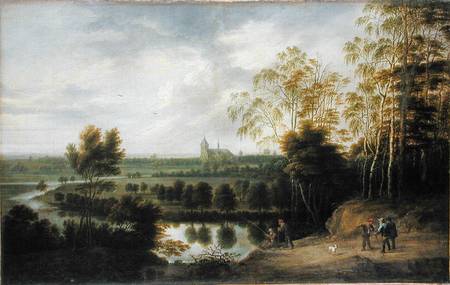 Landscape with Fisherman a Lucas Uden