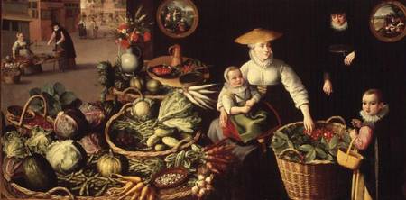 Vegetable Market a Lucas van Valckenborch