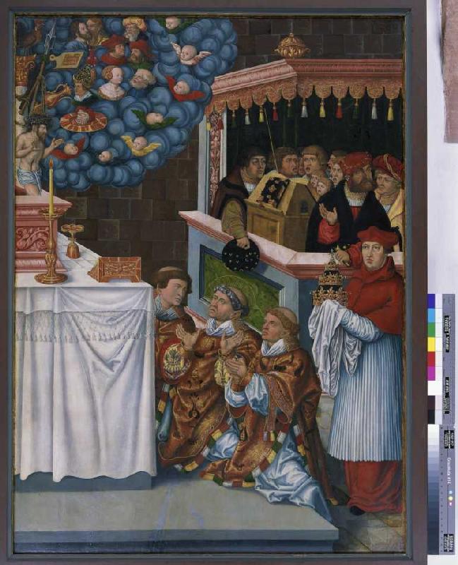 Die Messe des Heiligen Gregor a Lucas (Schule) Cranach