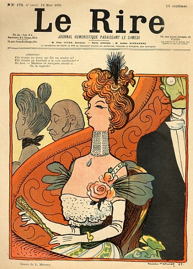 Caricature of a French Marquise, from the front cover of ''Le Rire'', 12th March 1898 a Lucien Métivet