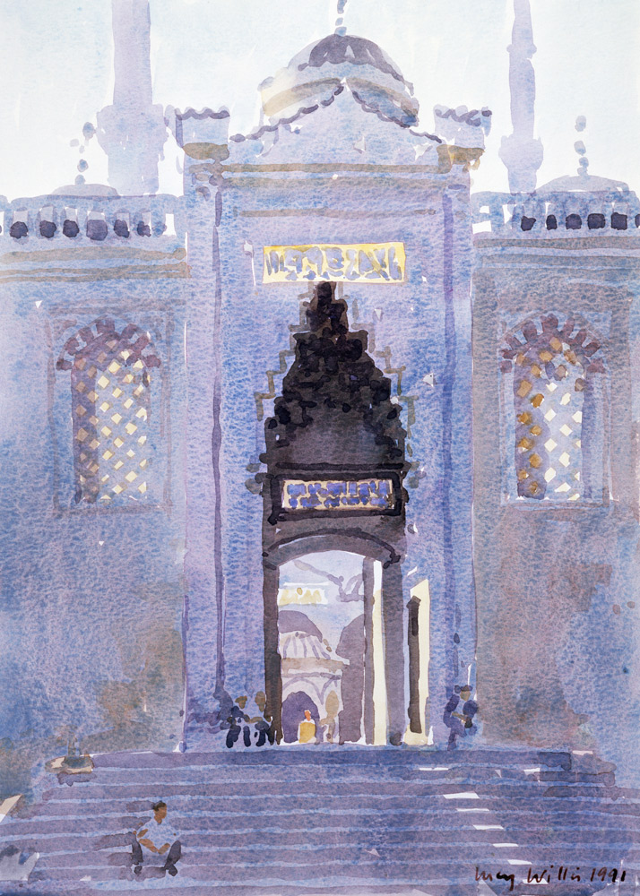 Gateway to The Blue Mosque, 1991 (w/c on paper)  a Lucy Willis