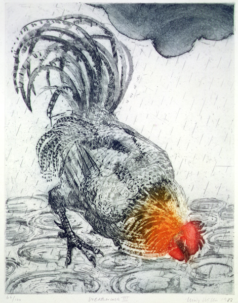 Weathercock II, 1983 (etching on paper)  a Lucy Willis