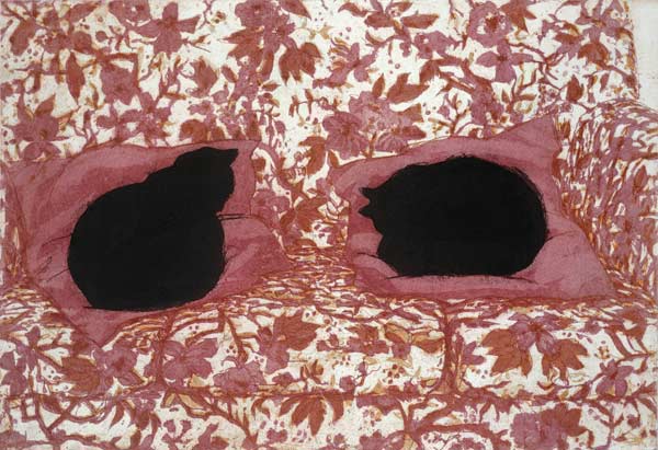 Cats, 1988 (etching on paper)  a Lucy Willis