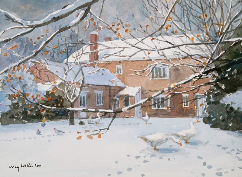 Farmhouse in the Snow a Lucy Willis