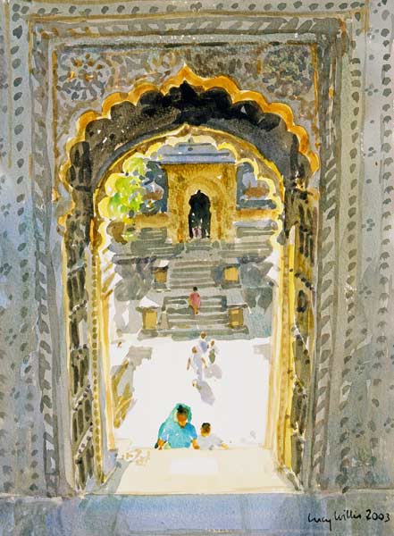 The Maheshwar Temple, 2003 (w/c on paper)  a Lucy Willis