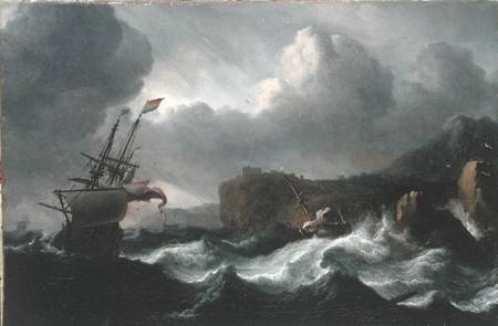 Stormy Sea a Ludolf Backhuyzen