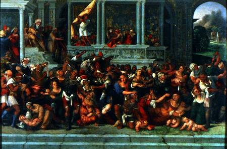 The Massacre of the Innocents (panel) a Ludovico Mazzolino