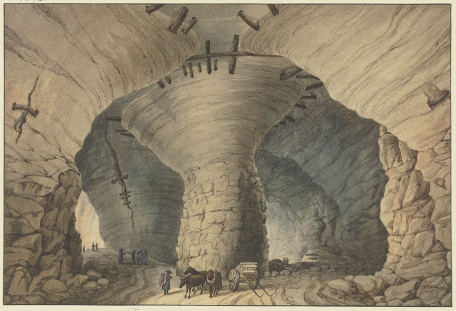 Gipshöhlen des Montmartre in Paris a Ludwig Daniel Philipp Schmidt