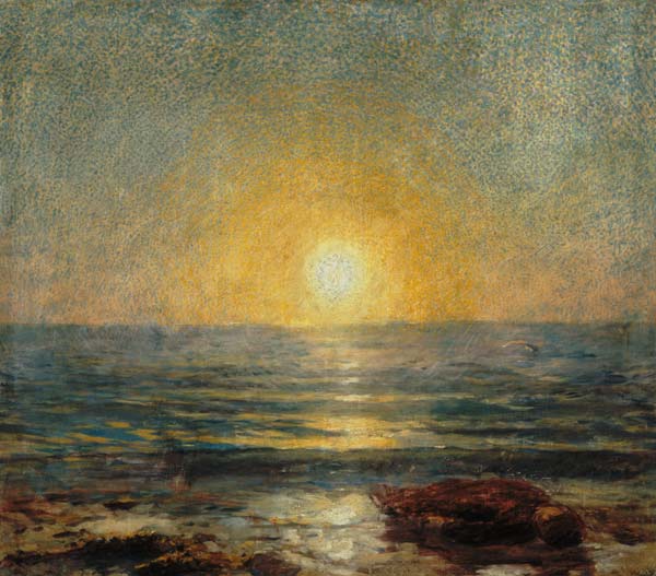 Sunset by the sea a Ludwig de Laveaux