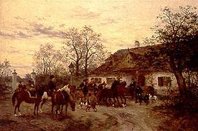 Homecoming of the hunting. a Ludwig Gedlek