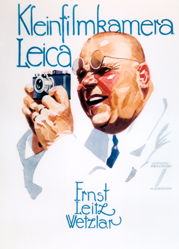 Small film camera Leica - Ernst Leitz, Wetzlar a Ludwig Hohlwein