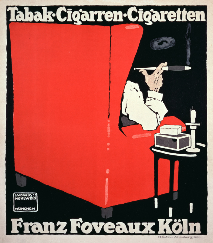 Tobacco cigar cigarettes Franz Foveaux Cologne a Ludwig Hohlwein