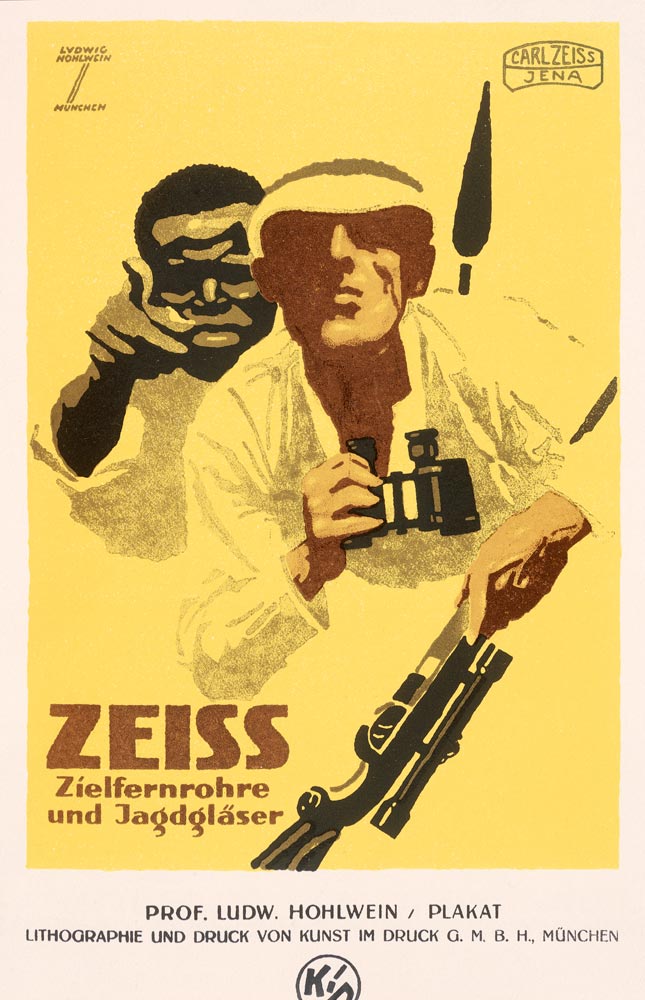 Zeiss riflescopes and hunting glasses a Ludwig Hohlwein