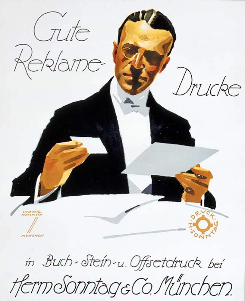Gute Reklame Druke, 1927 a Ludwig Hohlwein