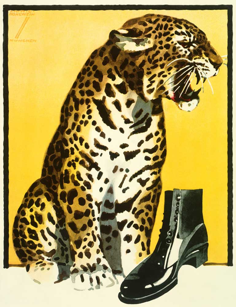 Poster for shoe advertising a Ludwig Hohlwein