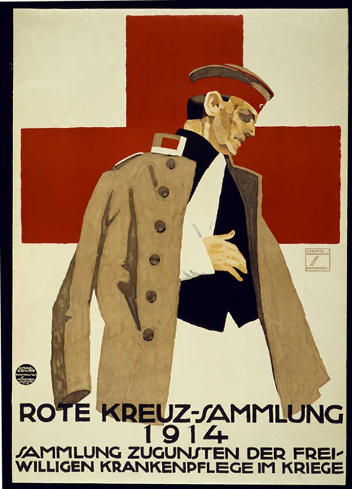 Fund Raising Campaign for German Red Cross, pub. 1914 a Ludwig Hohlwein