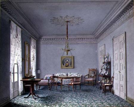 Drawing room Interior in the Palace in Stuttgart, Wurttemburg  on a Ludwig Holthausen