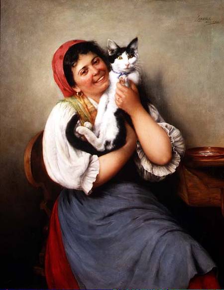 Her Favourite Cat a Ludwig Kohrl