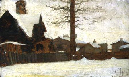 A Winter Scene a Ludwig Munthe