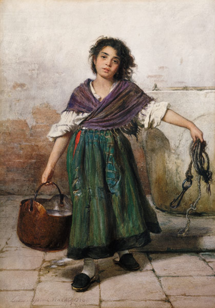 A Young Venetian Water-Carrier a Ludwig Passini
