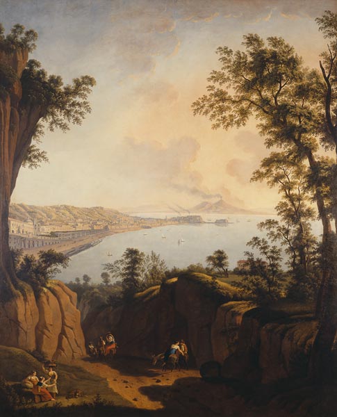 The Gulf of Naples with view at the Vesuv a Ludwig Philipp Strack