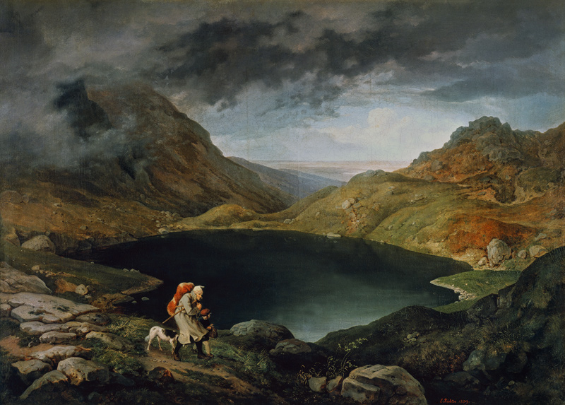 Little pond in the Sudeten Mountains a Ludwig Richter