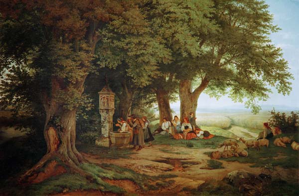 L.Richter, Pilgrims  rest a Ludwig Richter