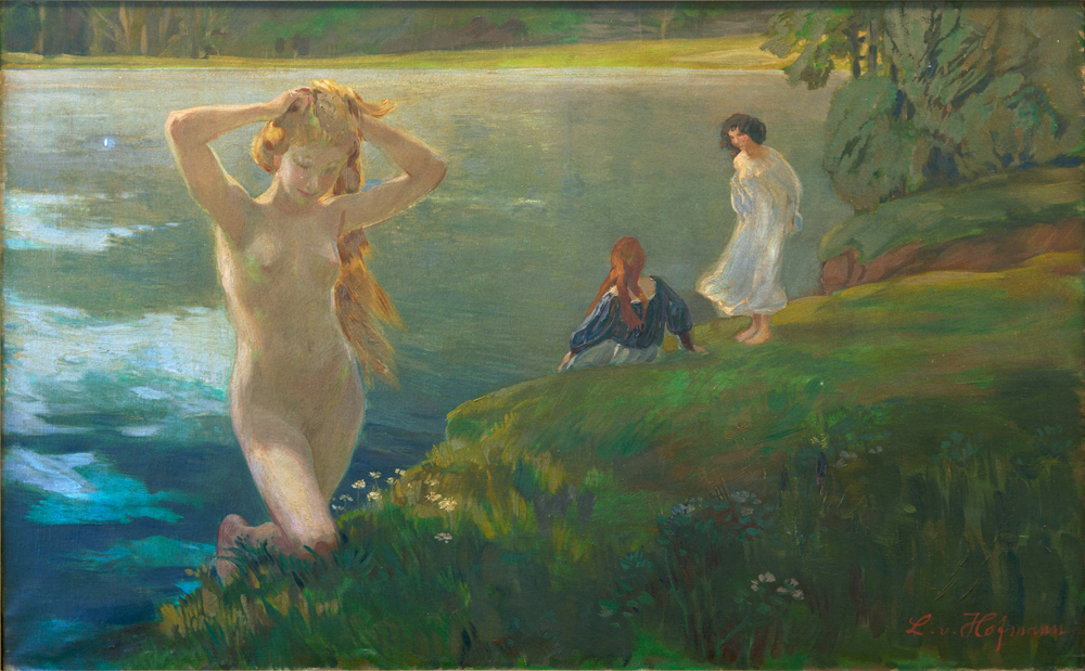 Bathing Girls a Ludwig von Hofmann